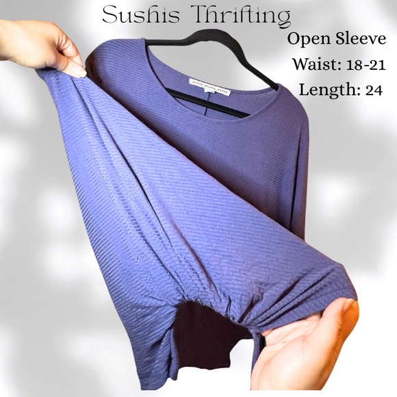 HYFVE Blue Ruched Crop Blouse - Picture 3 of 5